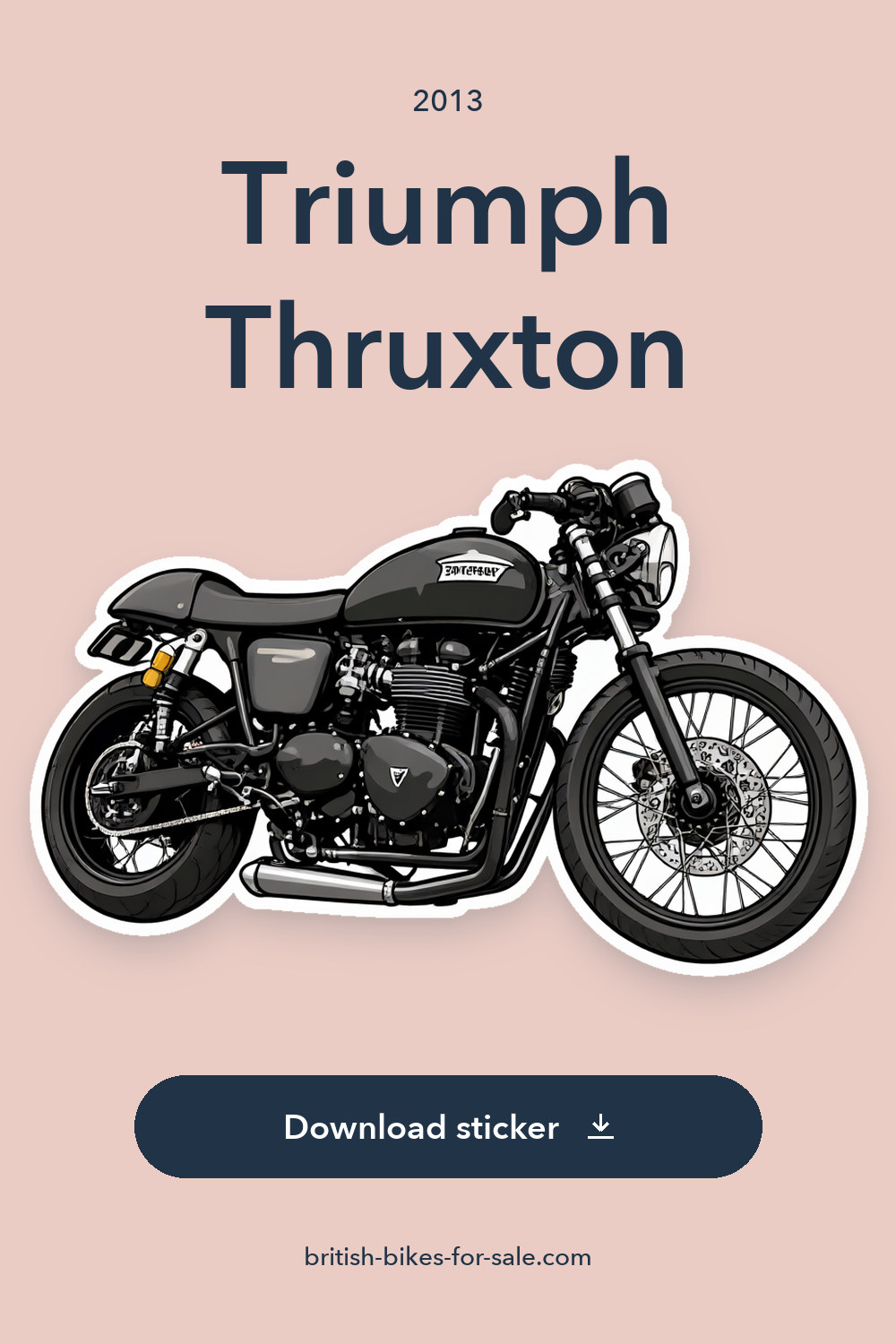 2013 Triumph Thruxton – show bike sticker preview