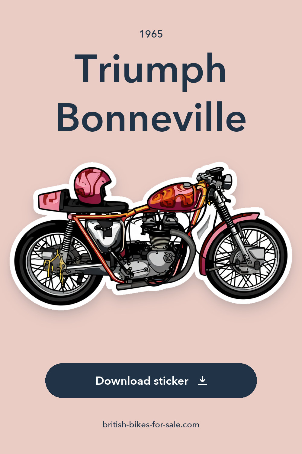 1965 Triumph Bonneville sticker preview
