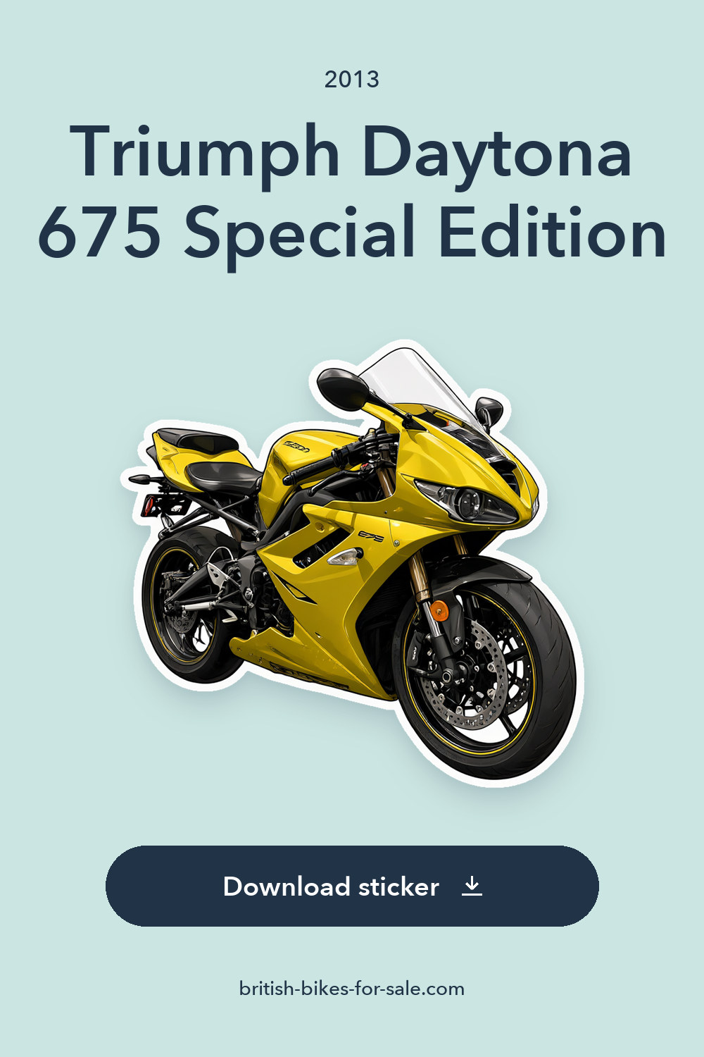 2013 Triumph Daytona 675 Special Edition sticker preview