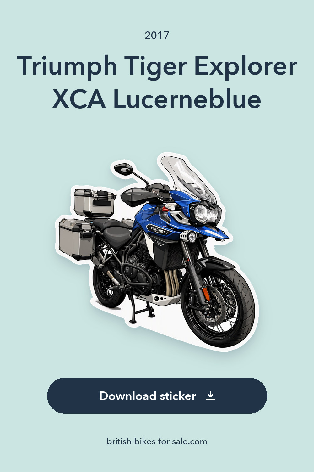 2017 Triumph Tiger Explorer XCA Lucerneblue sticker preview