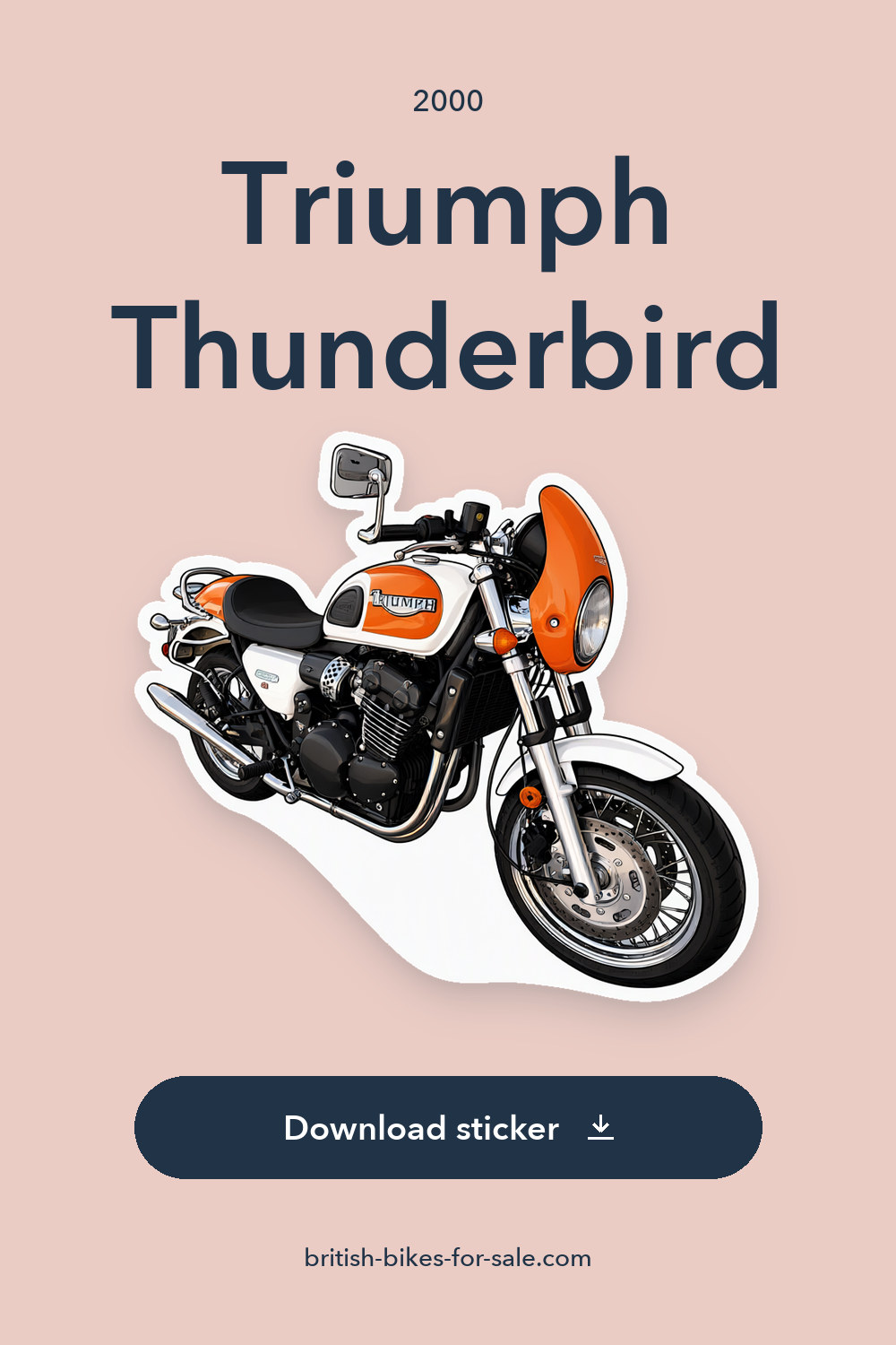 2000 Triumph Thunderbird sticker preview