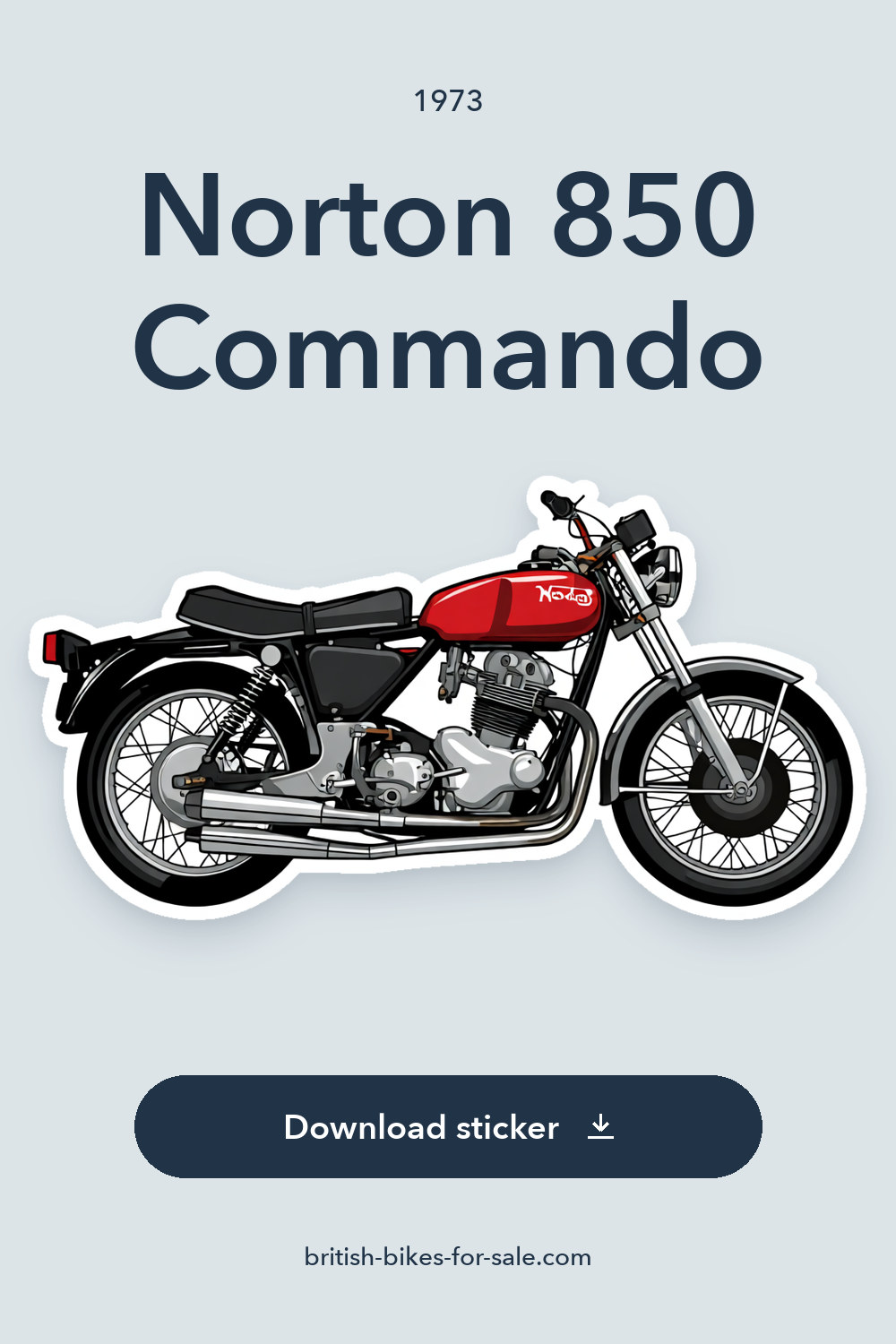 1973 Norton 850 Commando sticker preview