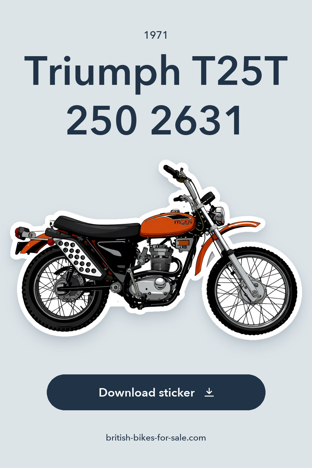 1971 Triumph T25T 250 2631 sticker preview