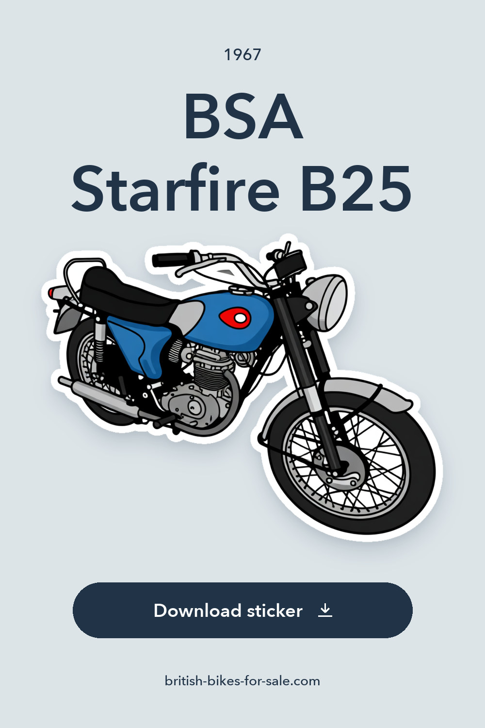 1967 BSA Starfire B25 sticker preview