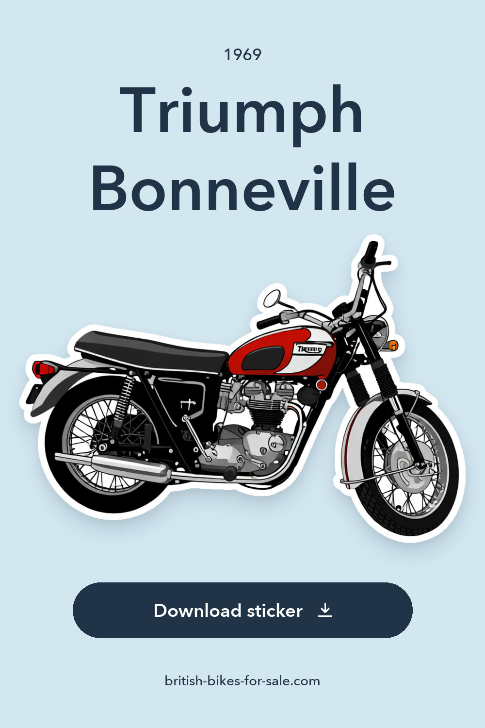 1969 Triumph Bonneville sticker preview