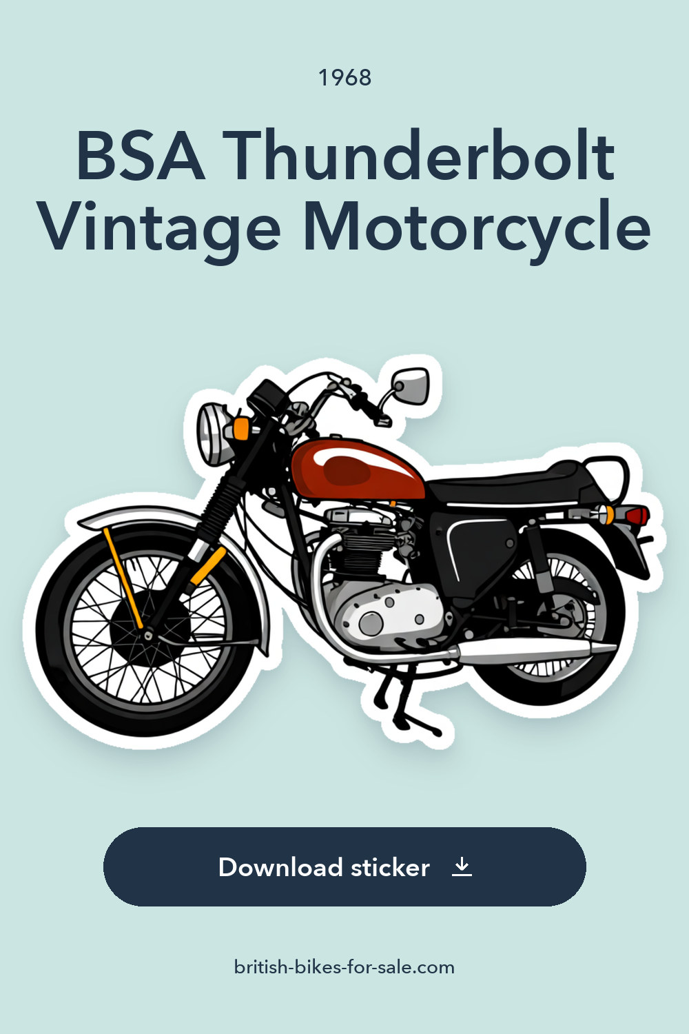 1968 BSA Thunderbolt Vintage Motorcycle sticker preview